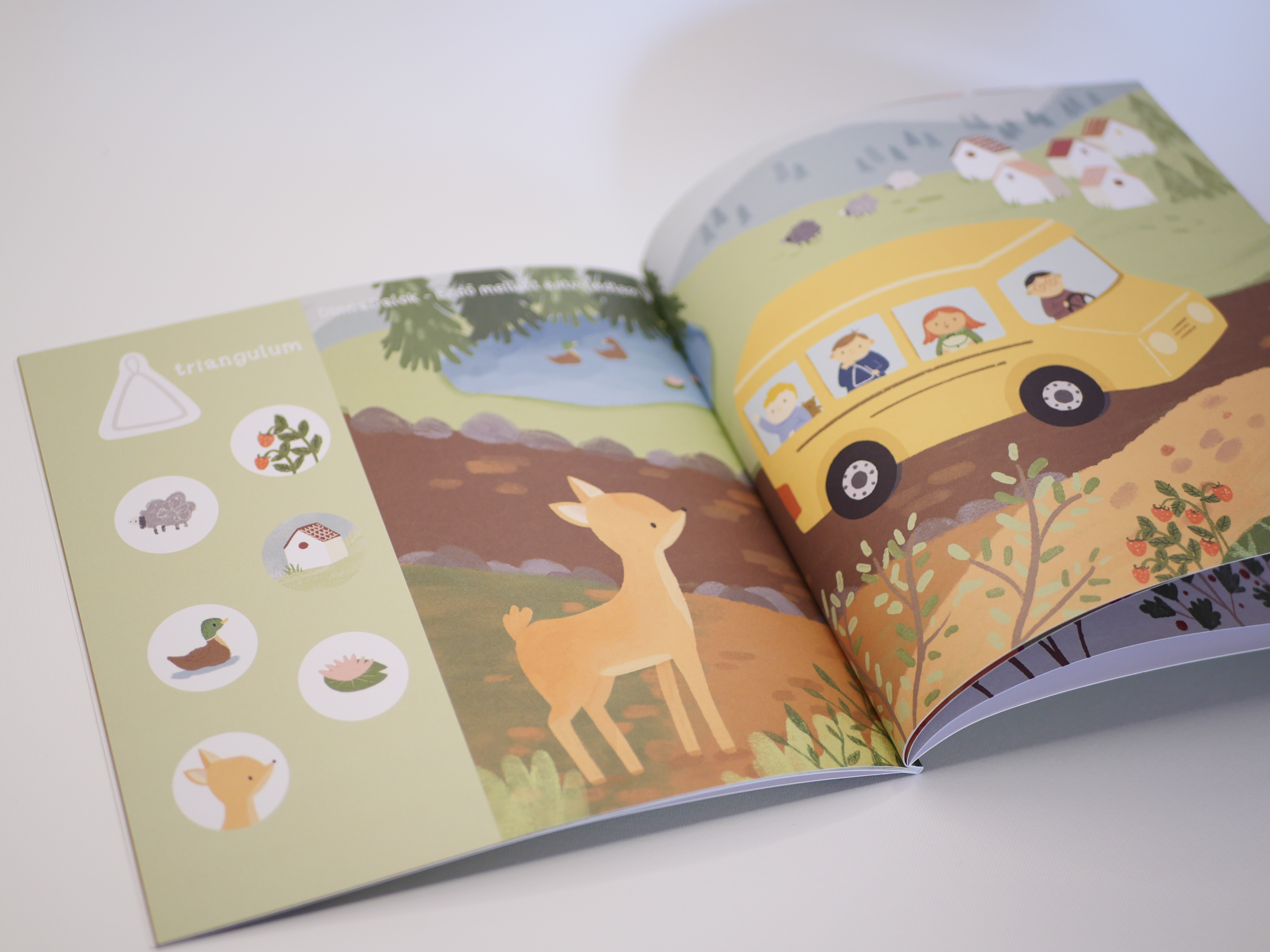 Lány piros ruhában tulipánok között