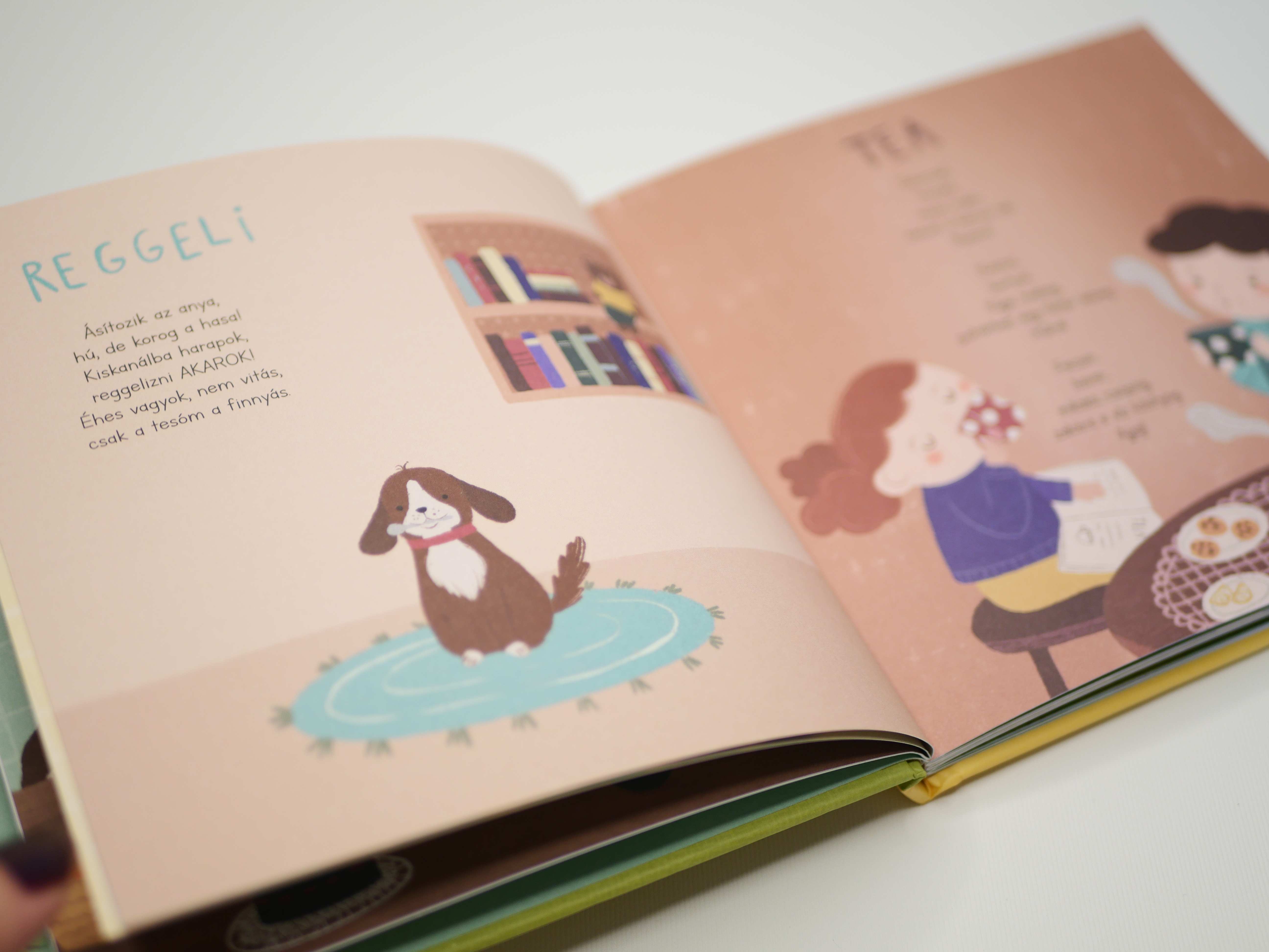 Pasztell állatos illusztráció